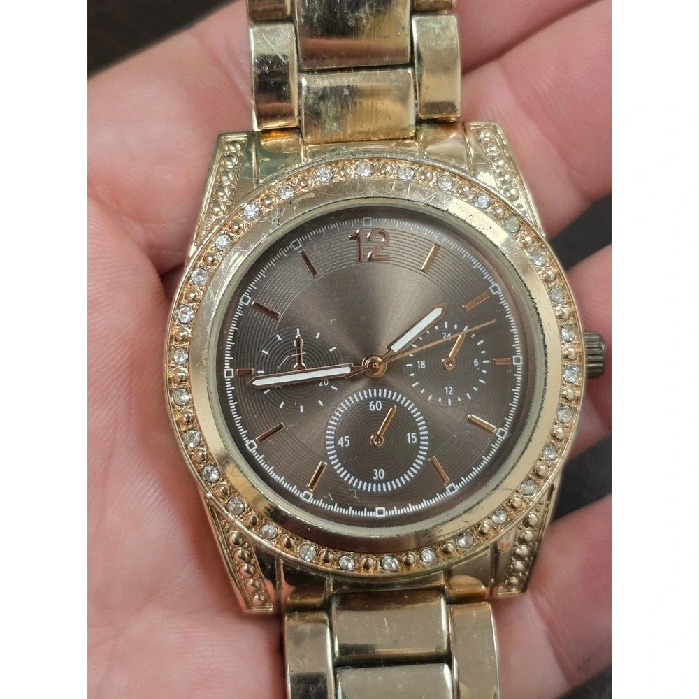 FMD Rose Gold Tone Crystal‎ Bezel Watch Japan Movement FMDAL441 1708